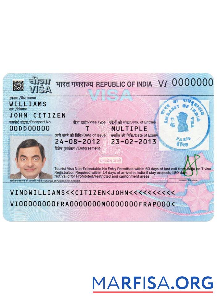 Downloadable India visa download for verification